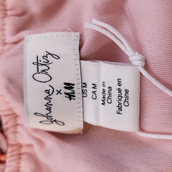 JOHANNA ORTIZ x H&M Mauve Floral Tie Hem Satin Blouse Size M - Picture 12 of 15